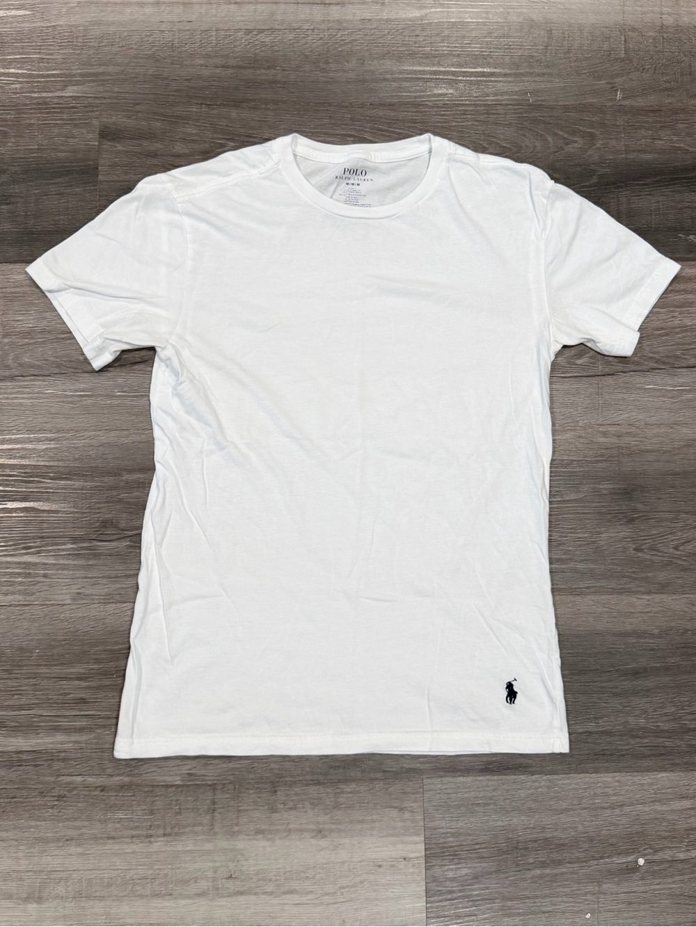 Polo Ralph Lauren Men's White Undershirt T-Shirt Crew Neck Slim Fit Size Medium